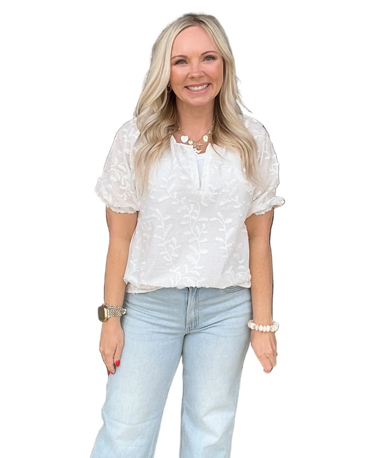 Seaside Embroidered Blouse