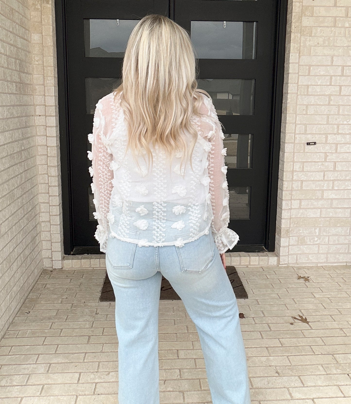 Ivory Petal Lace Blouse