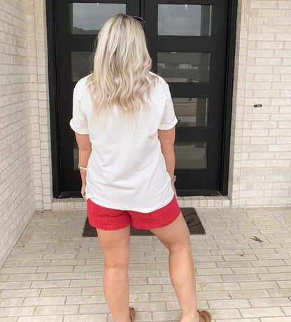 Scarlet Eyelet Shorts