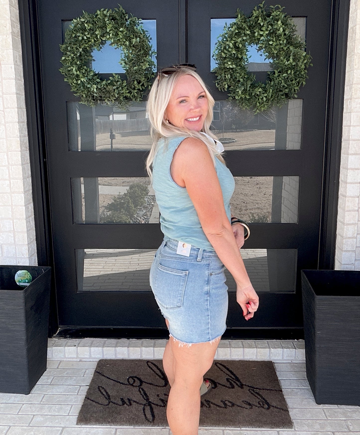 Easy Day High Rise Denim Shorts