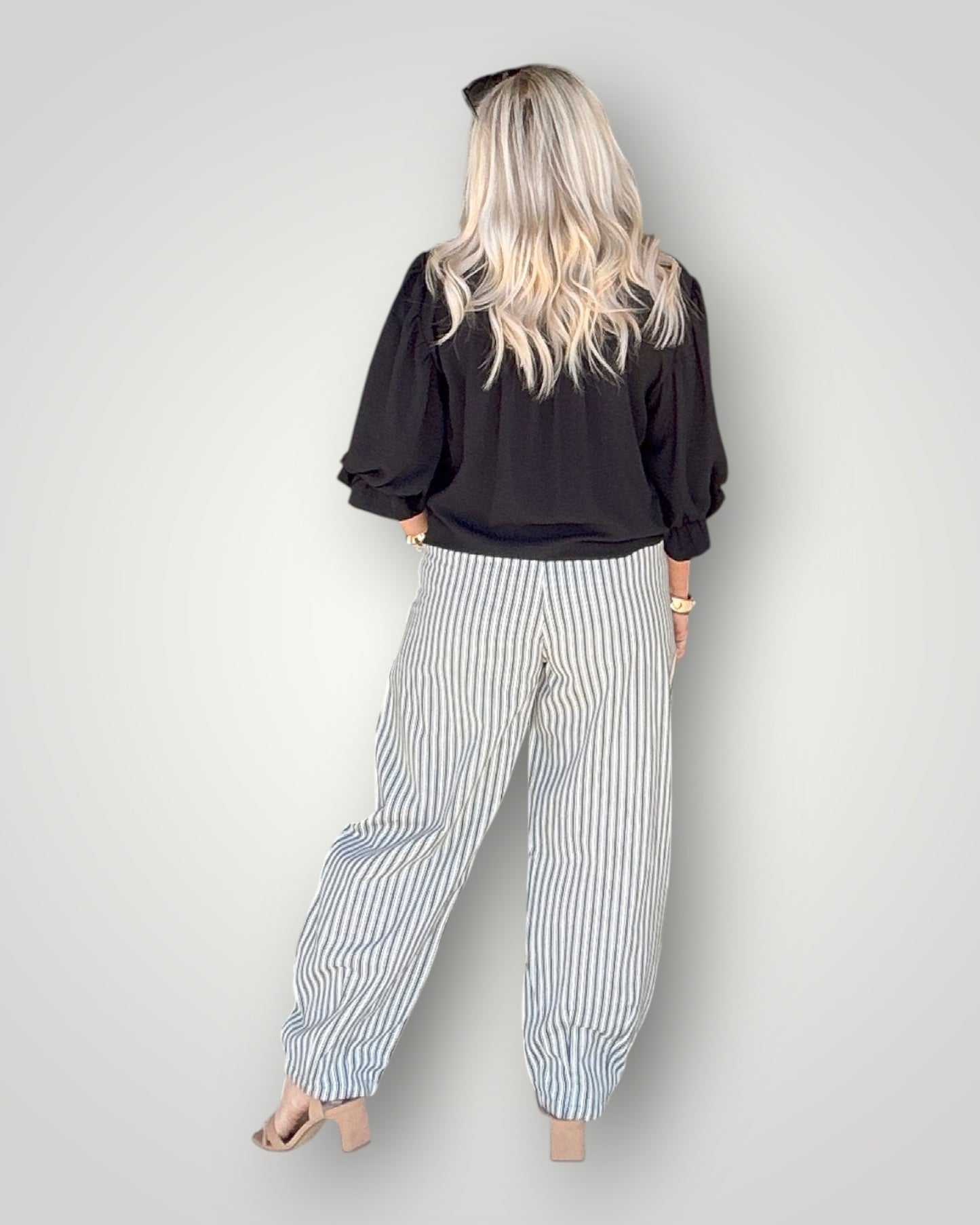 Seaside Stripe Barrel Pants