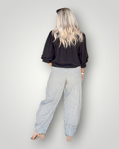 Seaside Stripe Barrel Pants