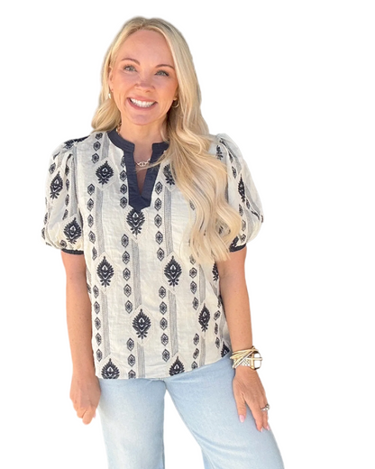Loomed Detail Blouse