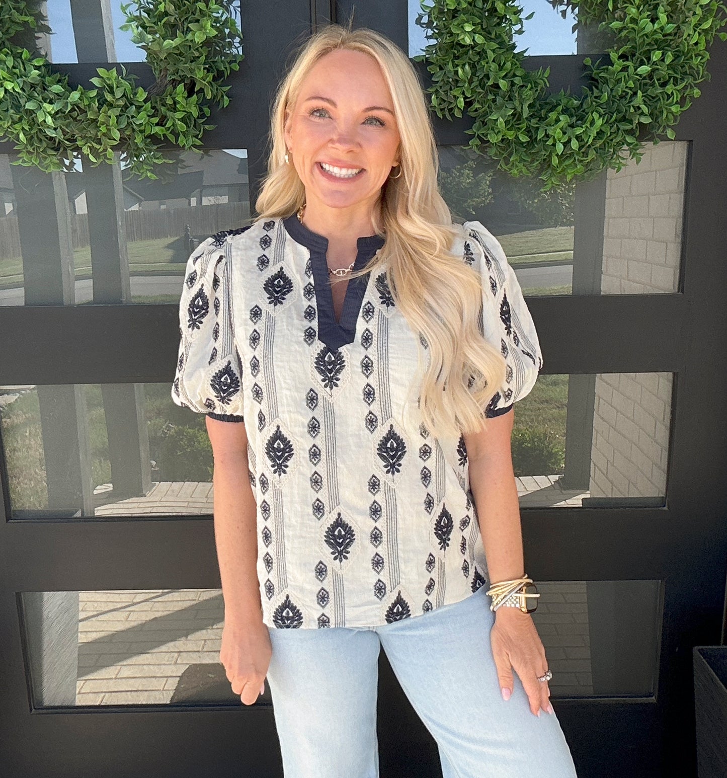 Loomed Detail Blouse