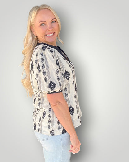 Loomed Detail Blouse
