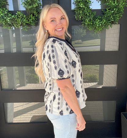 Loomed Detail Blouse