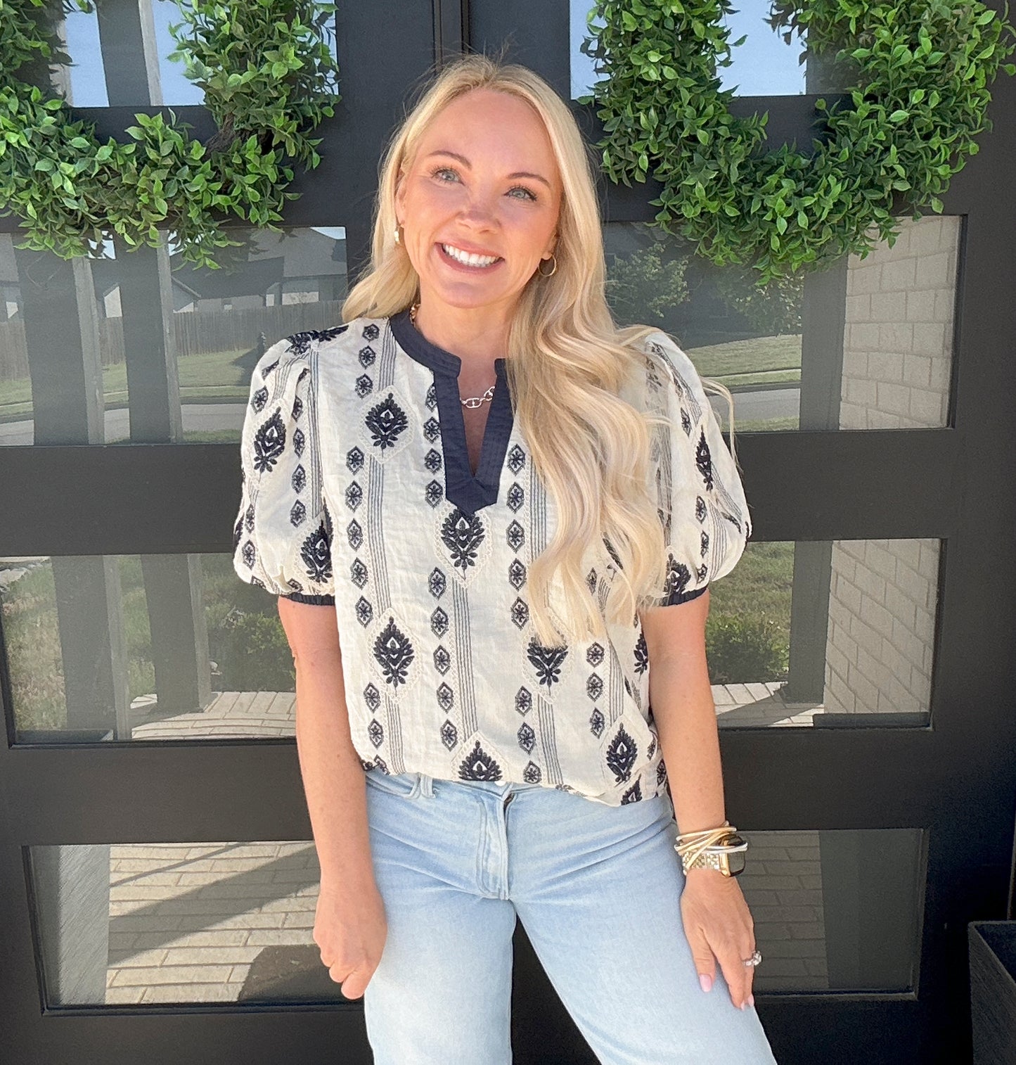 Loomed Detail Blouse