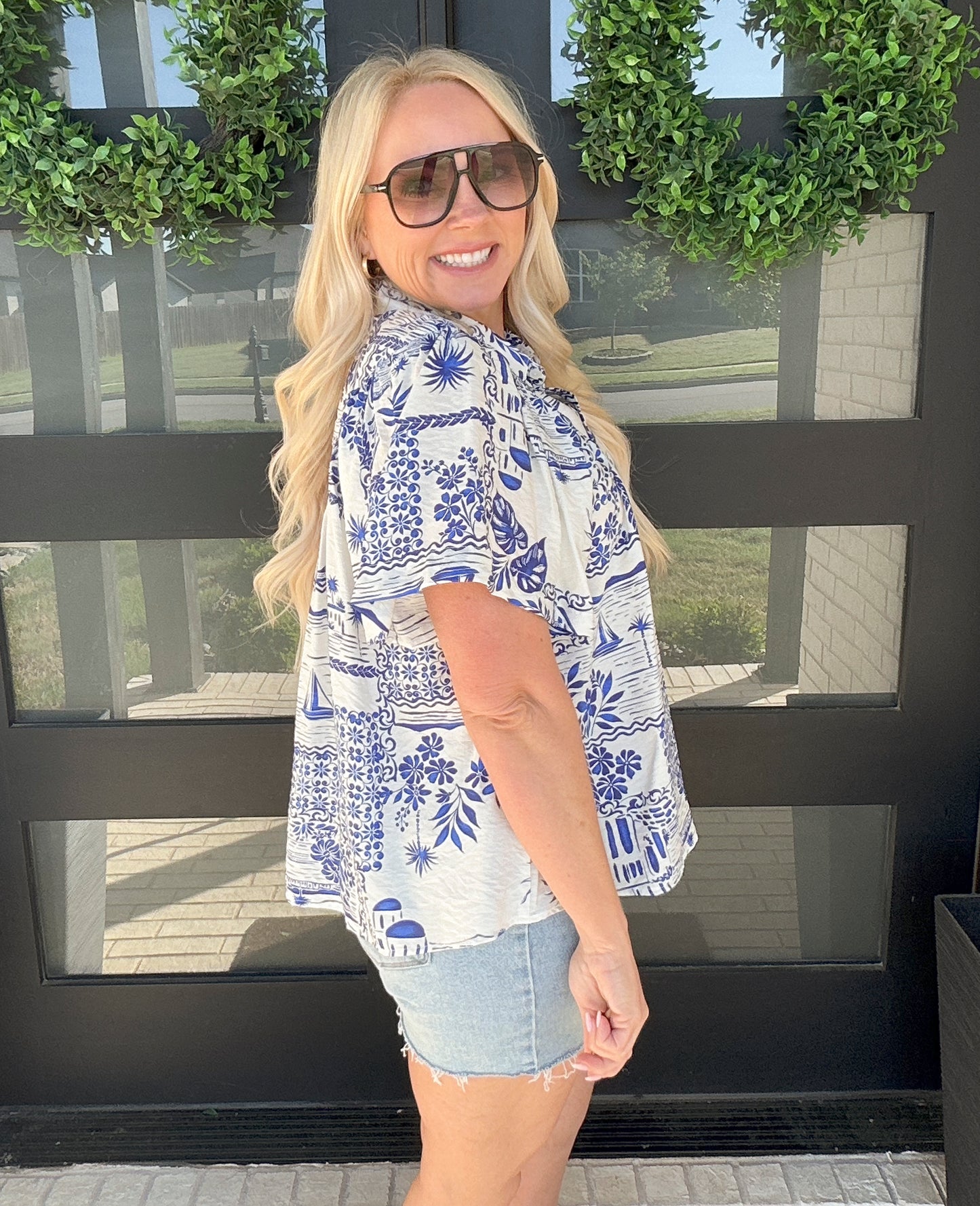 Harbor Print Button Down