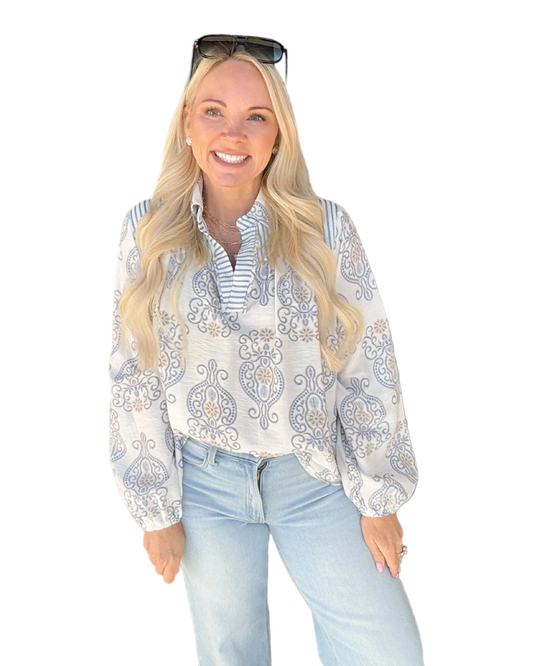 Bluebell Coast Paisley Blouse