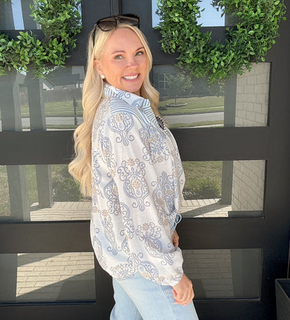 Bluebell Coast Paisley Blouse