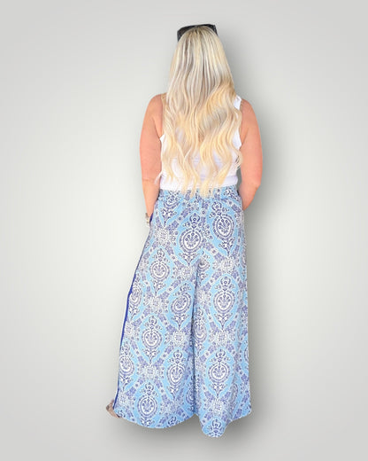 Balanced Print Pant - Blue