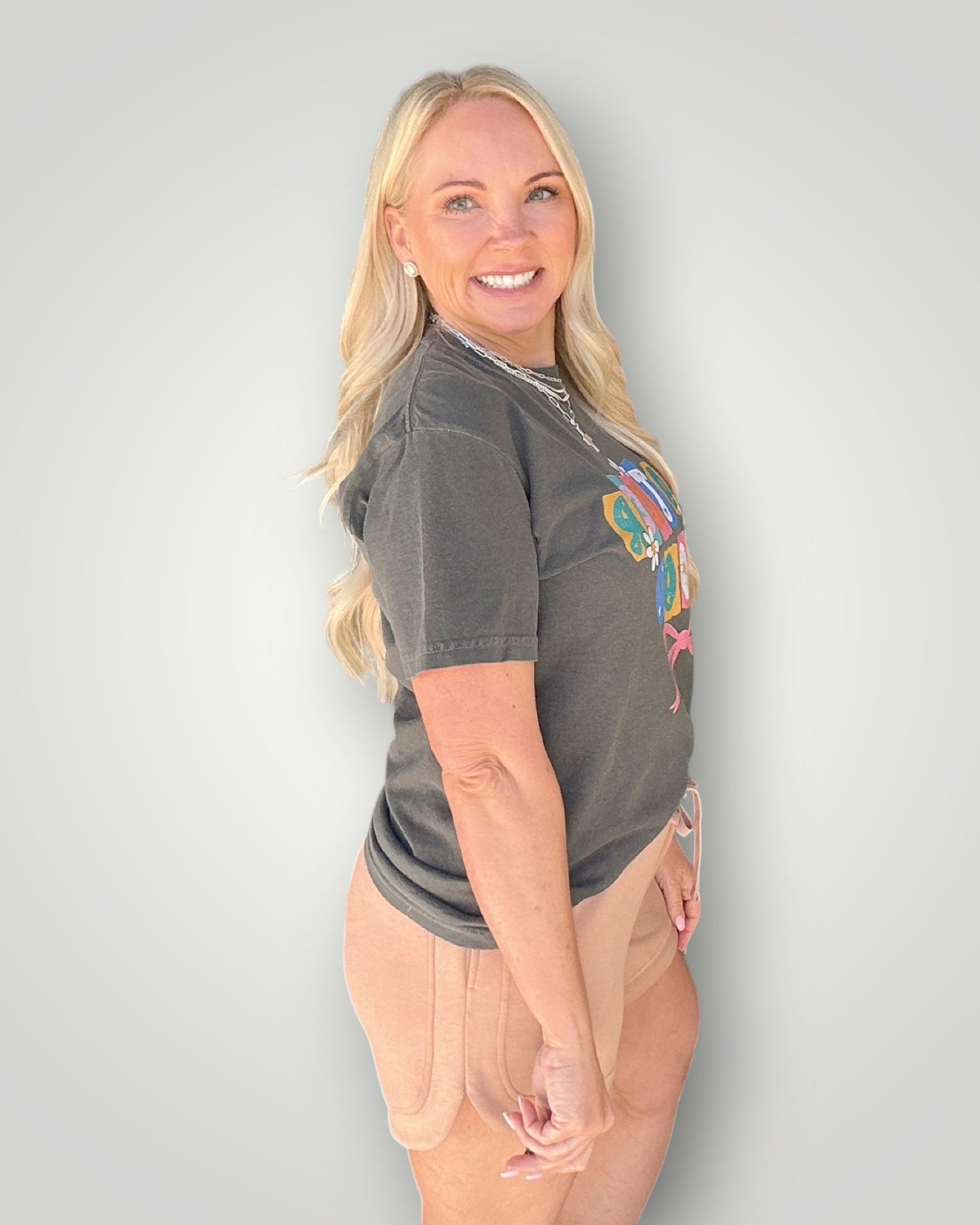 Motherhood Retro Floral Bow Graphic Tee