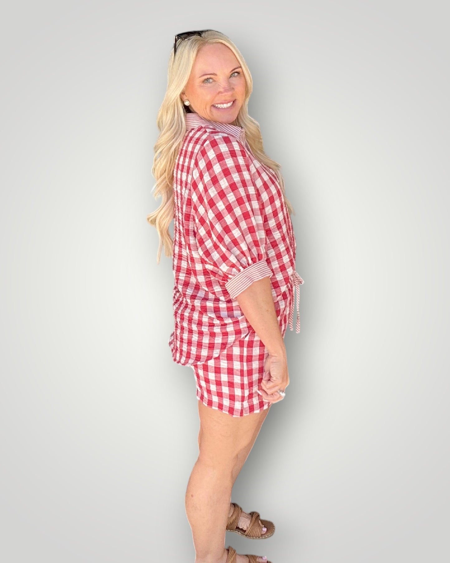 Picnic Plaid Shorts Set