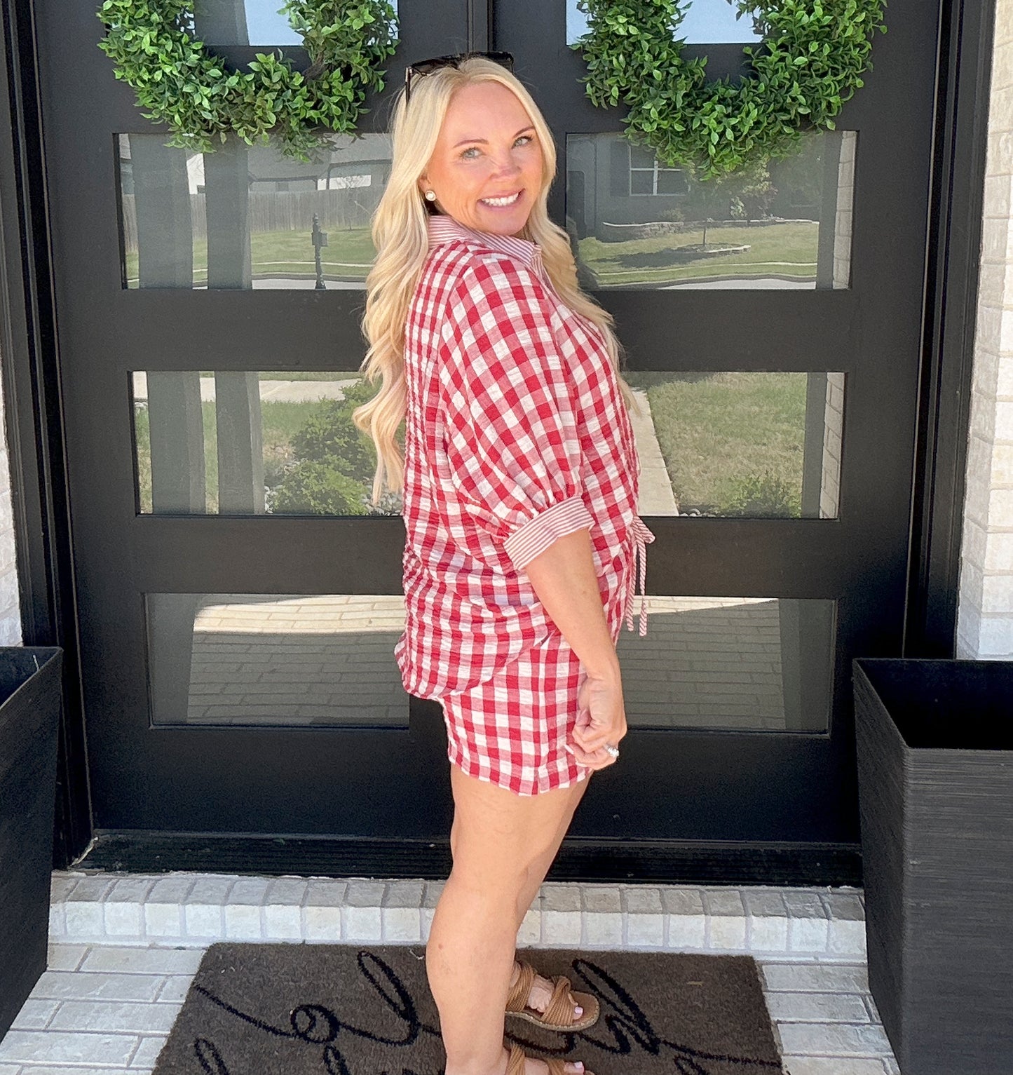 Picnic Plaid Shorts Set