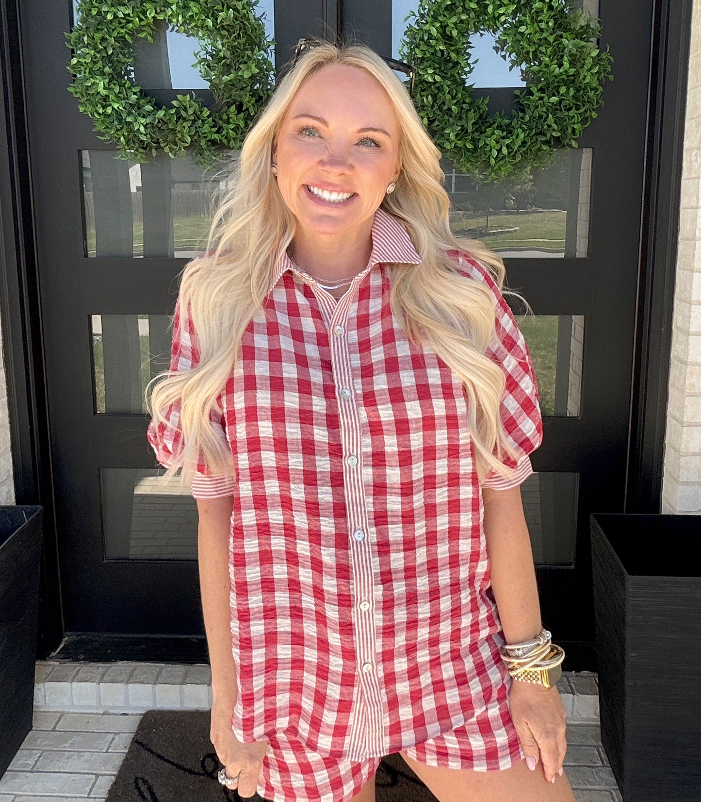 Picnic Plaid Shorts Set