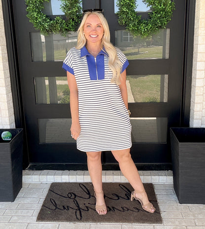 Out of Office Stripe Knit Dress