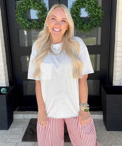 The Perfect Pocket Tee - White
