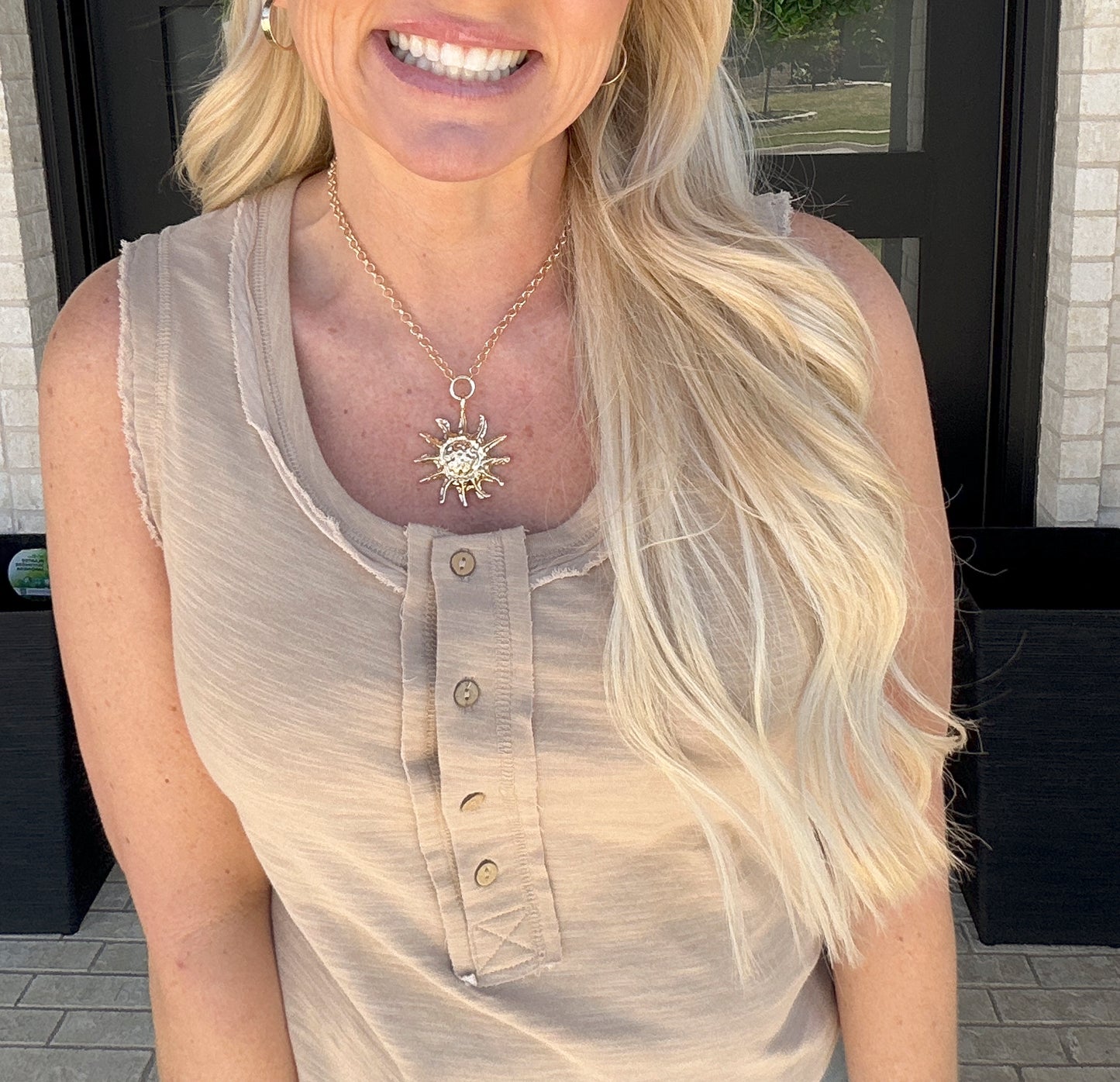 The Everyday Henley Tank - Taupe