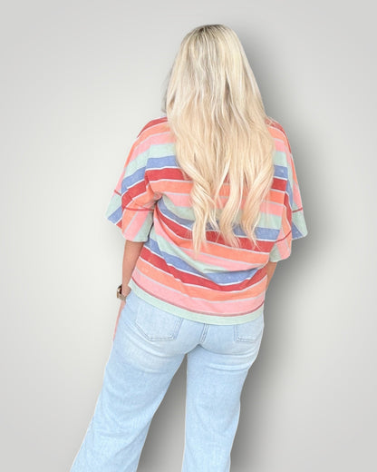 Sorbet Stripe Easy Tee