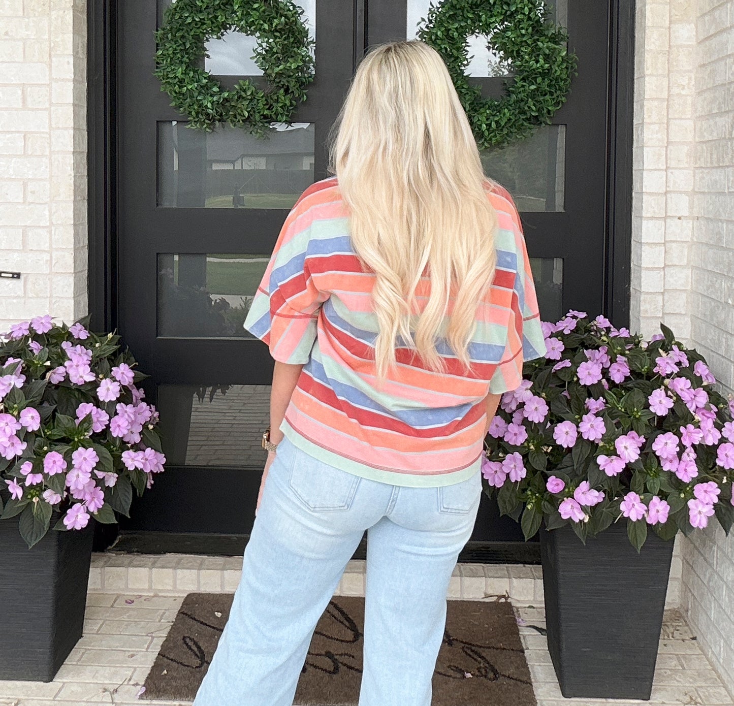 Sorbet Stripe Easy Tee