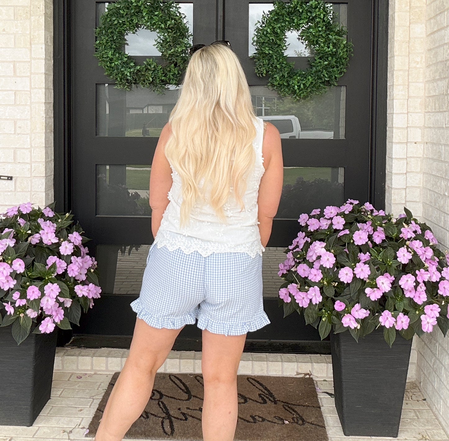 Gingham Days Ruffle Shorts