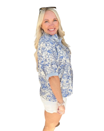 Amalfi Breeze Button Down