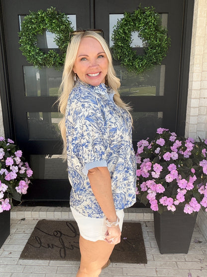 Amalfi Breeze Button Down