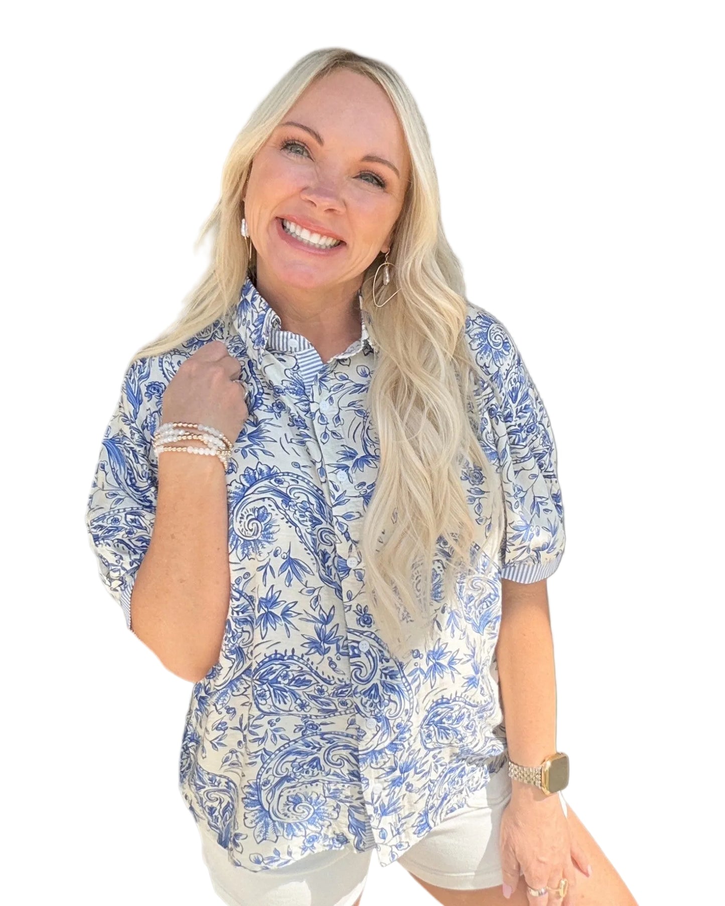 Amalfi Breeze Button Down
