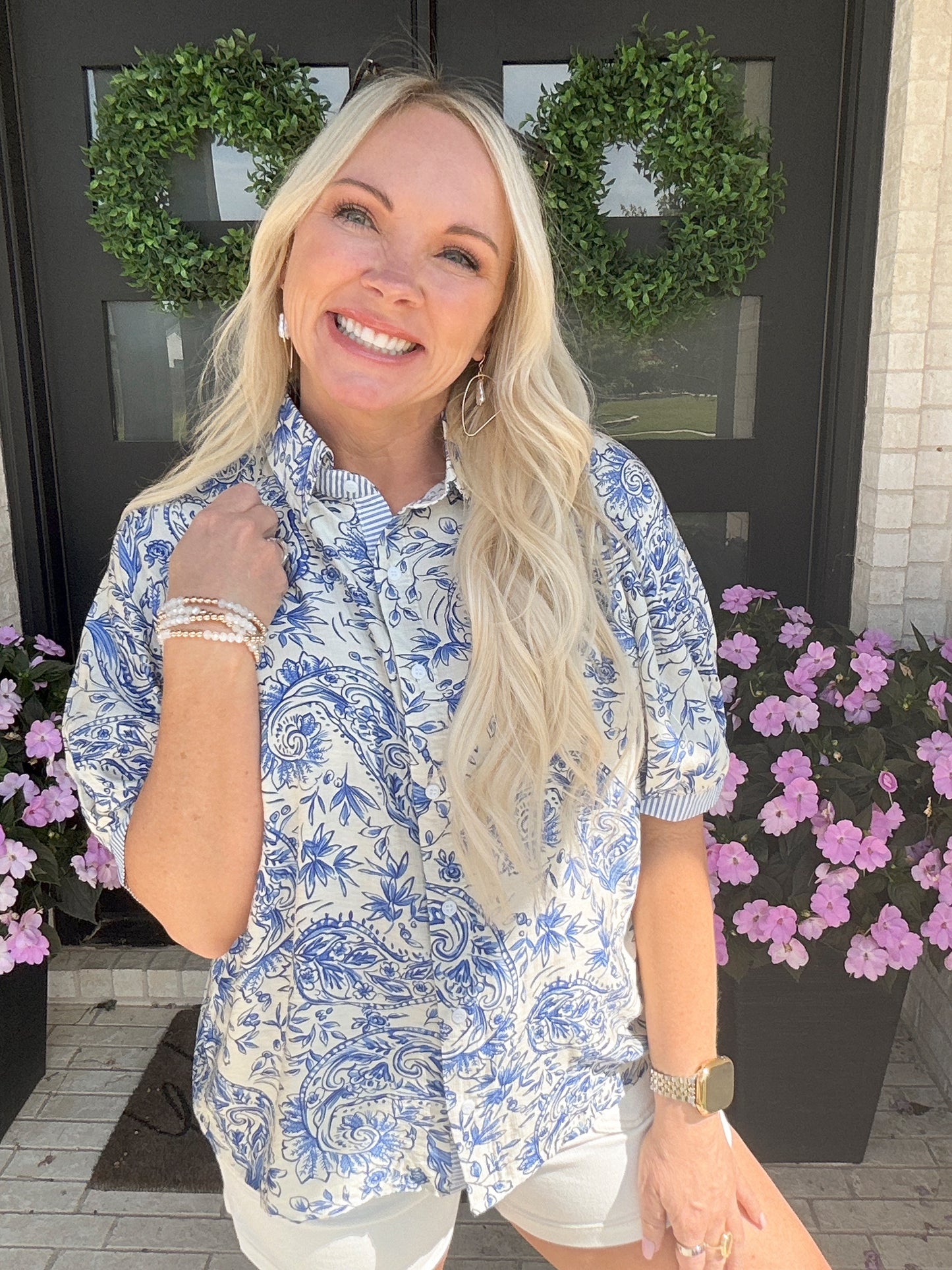 Amalfi Breeze Button Down
