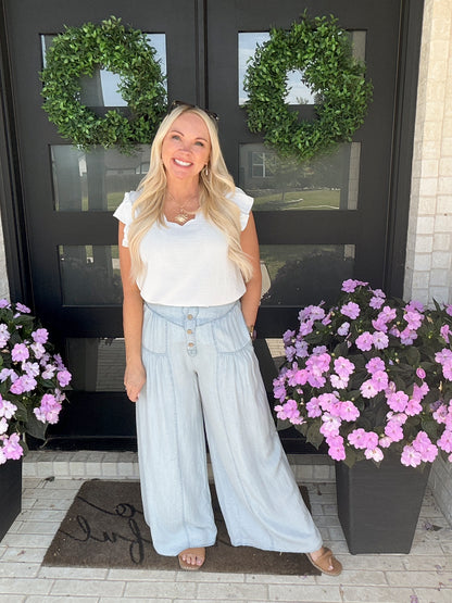 Ocean Air Flutter Blouse