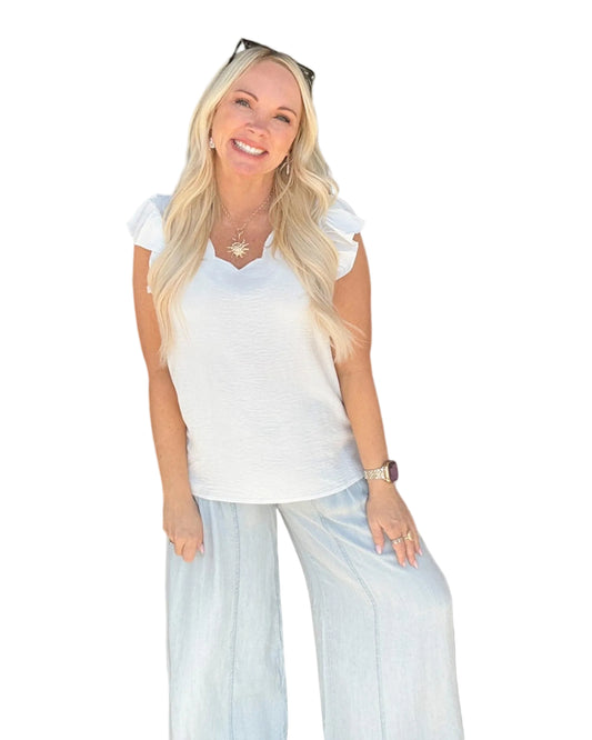 Ocean Air Flutter Blouse