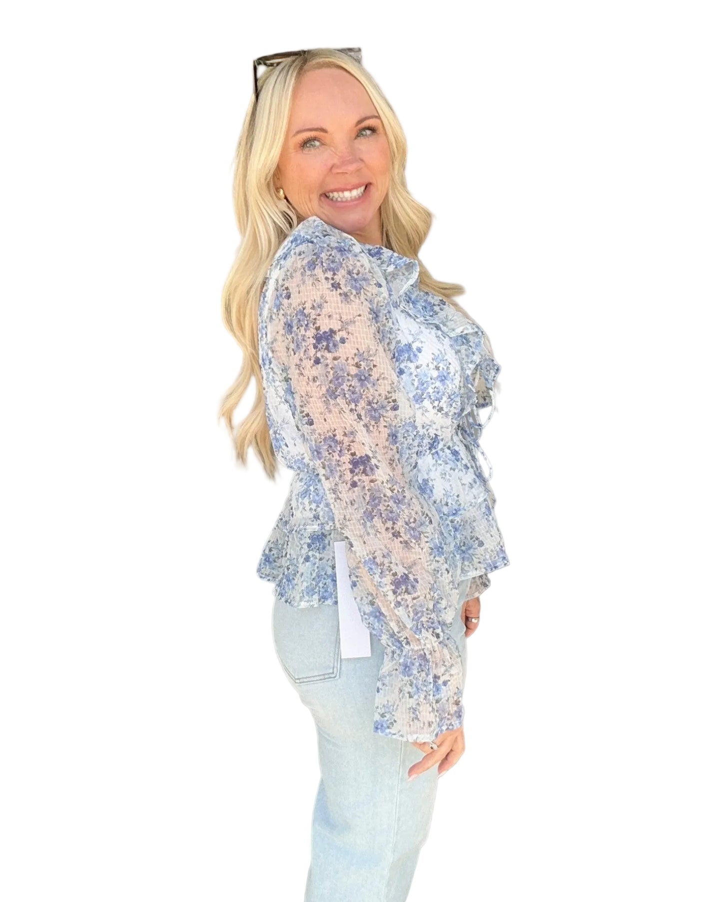 Hydrangea Ruffle Blouse