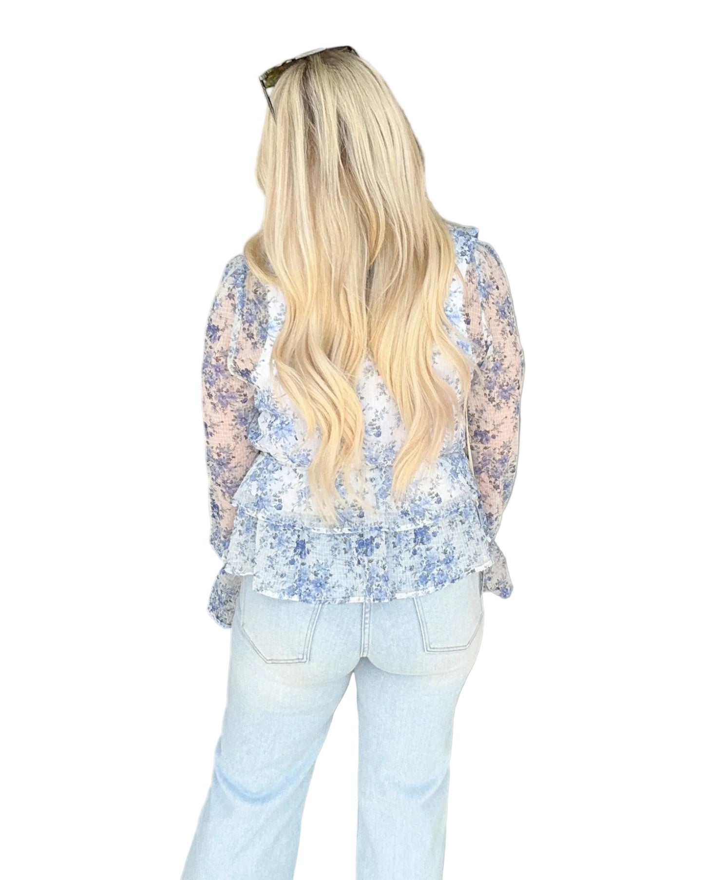 Hydrangea Ruffle Blouse