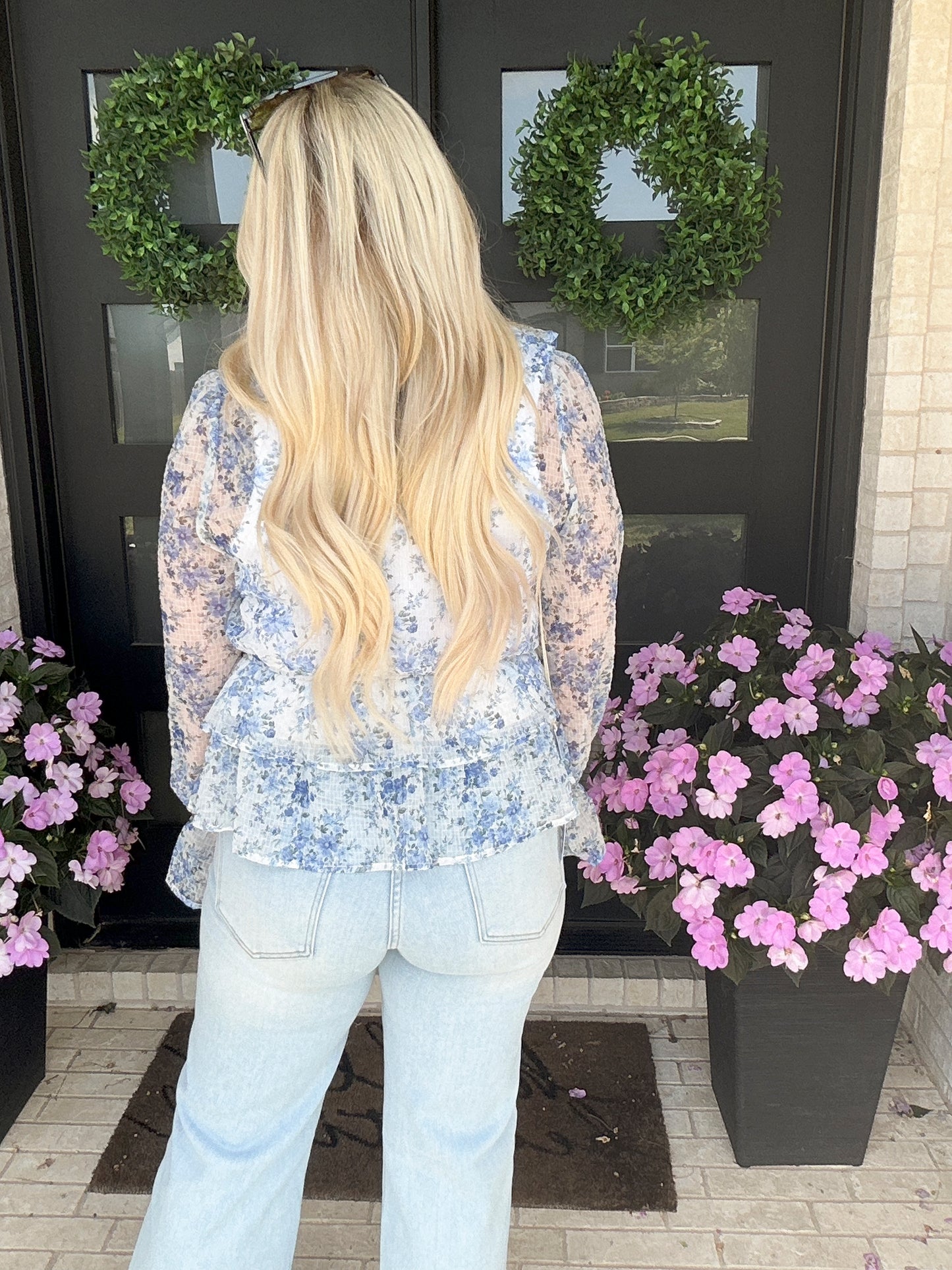 Hydrangea Ruffle Blouse