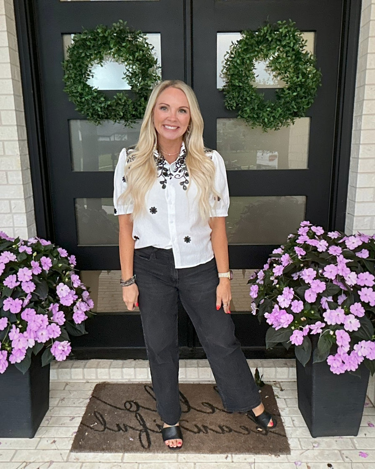 Floral Noir Blouse