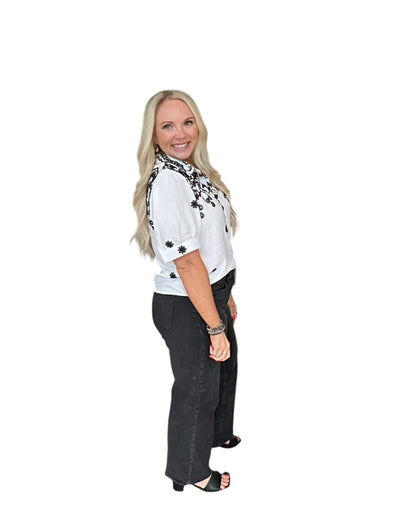Floral Noir Blouse