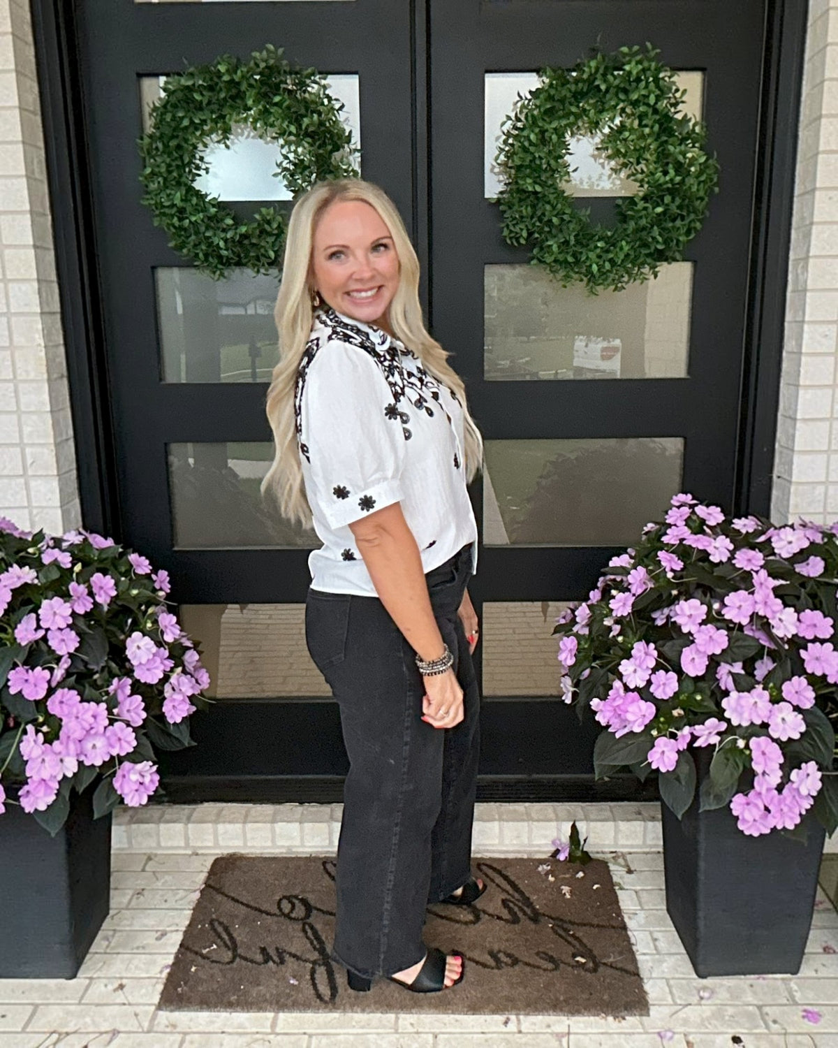 Floral Noir Blouse