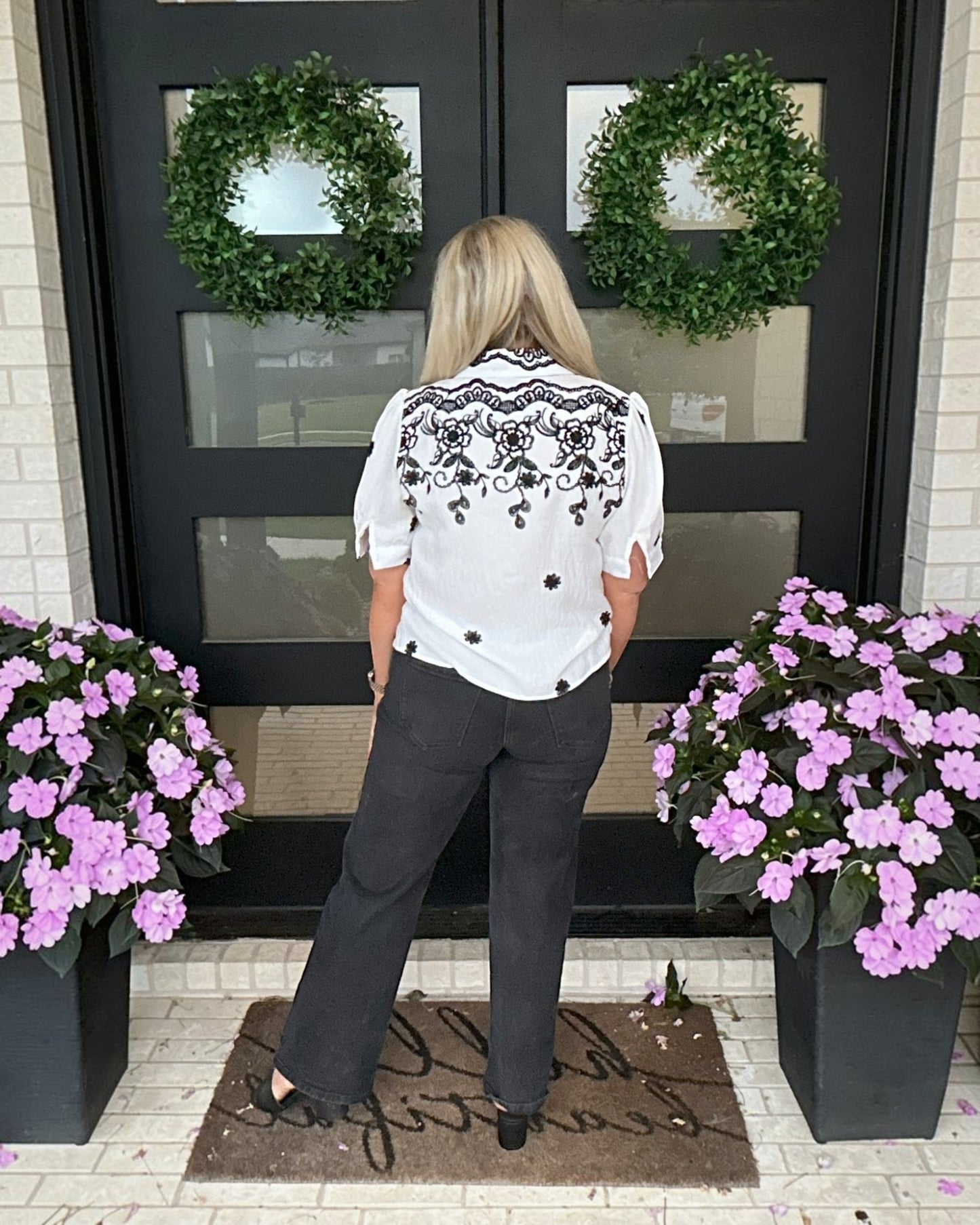 Floral Noir Blouse