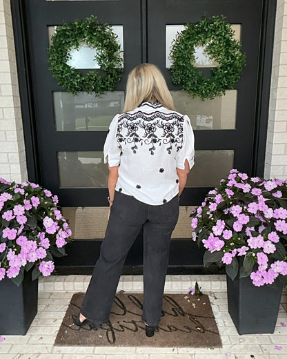 Floral Noir Blouse