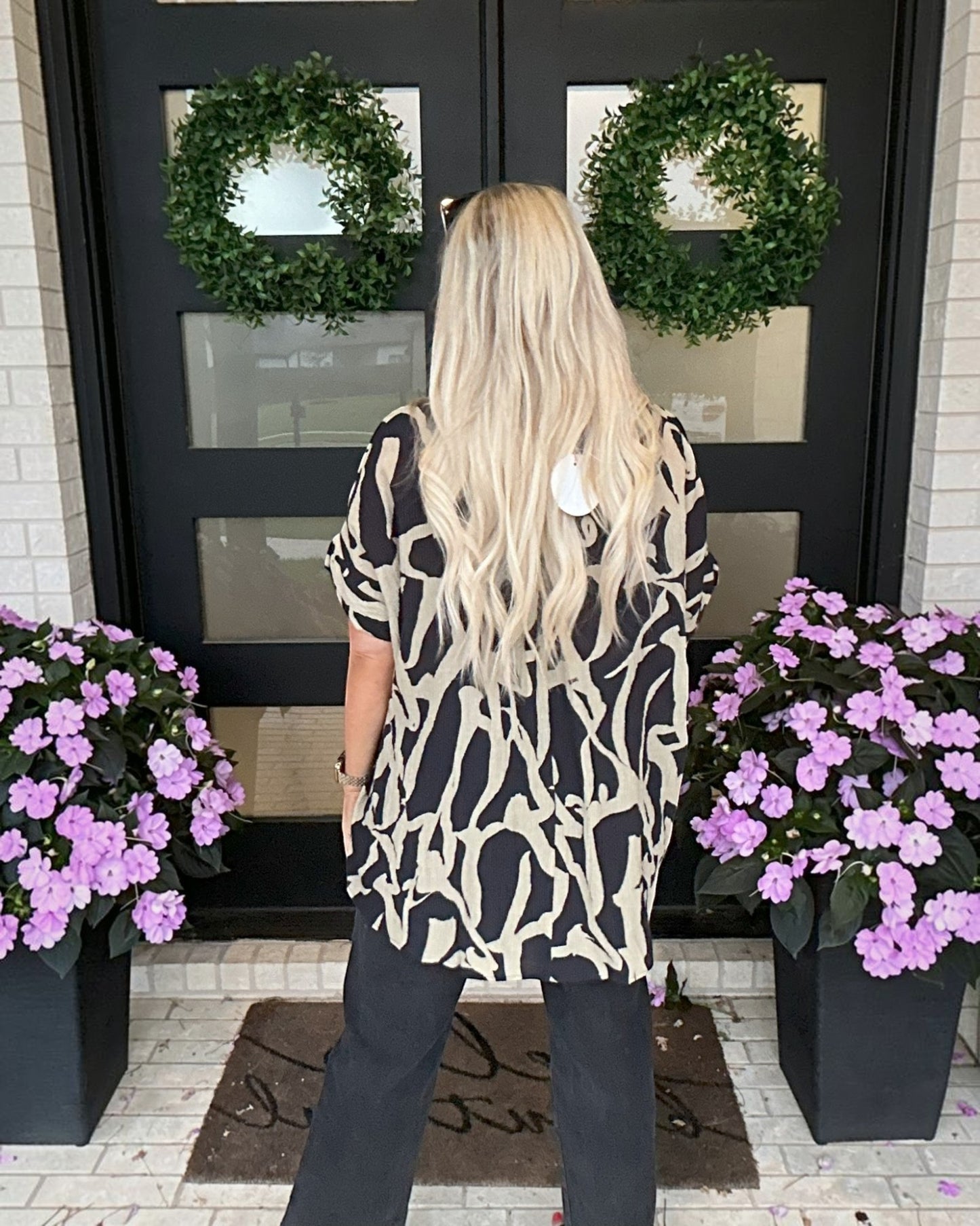 Driftwood Print Blouse