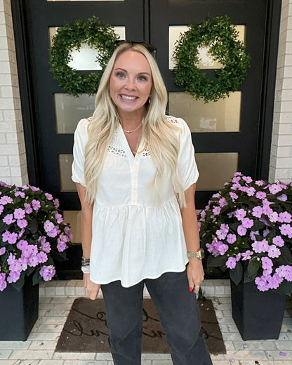 Sky Breeze Peplum Top