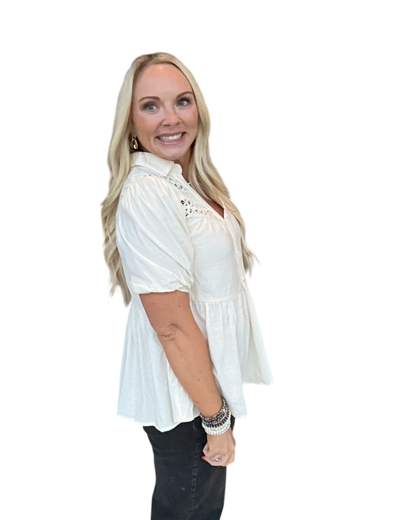 Sky Breeze Peplum Top