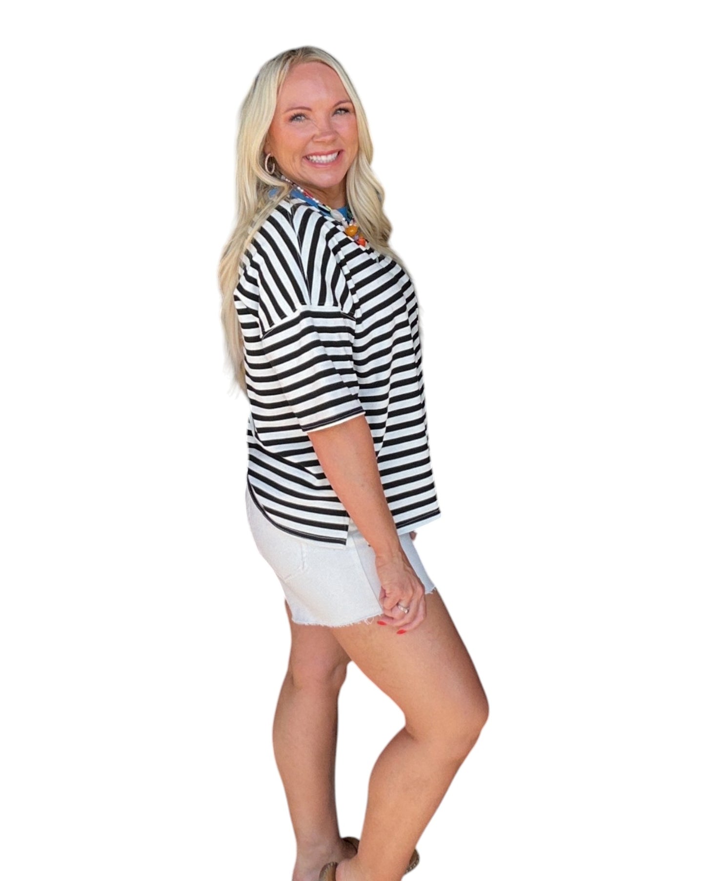 Color Pop Stripe Tee