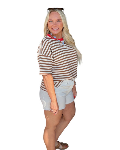 Color Pop Stripe Tee