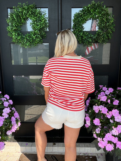 Color Pop Stripe Tee