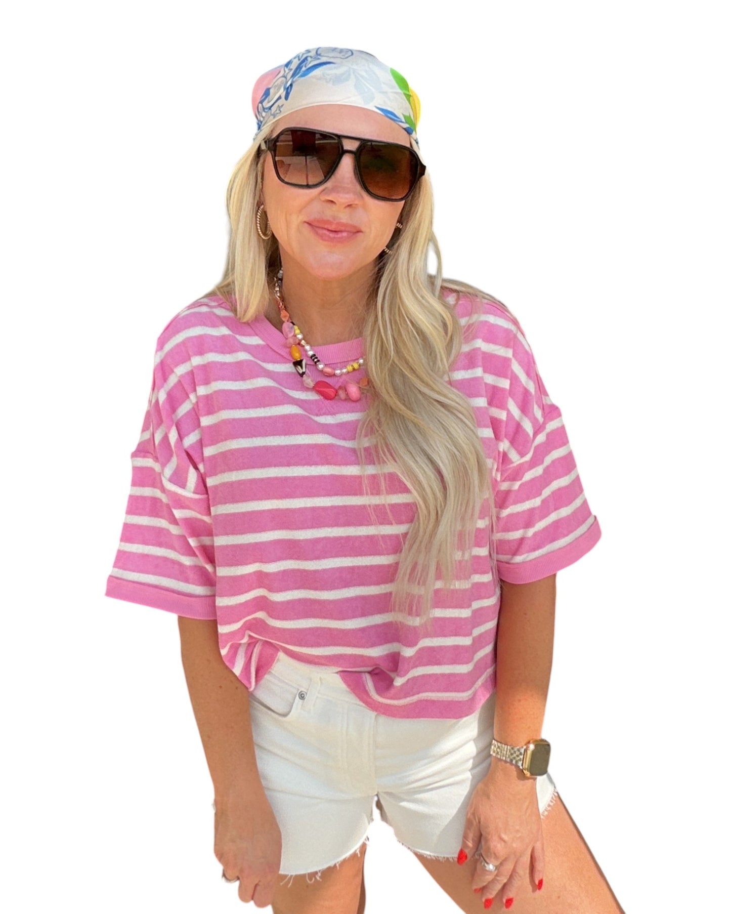 Oversized Stripe Casual Comfy Knit Top