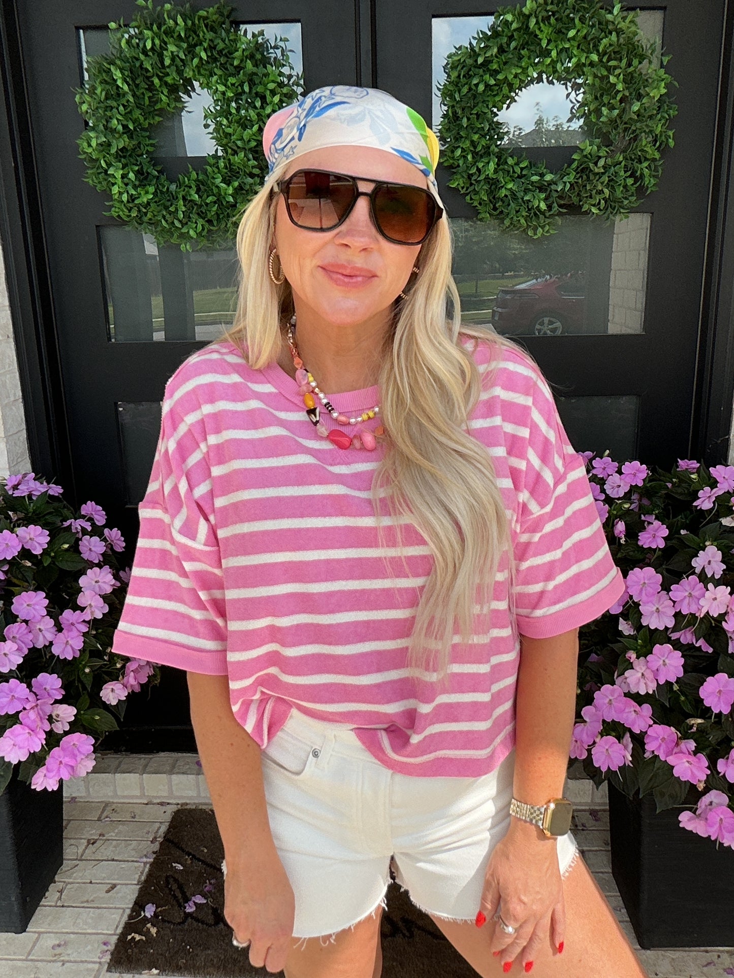 Oversized Stripe Casual Comfy Knit Top