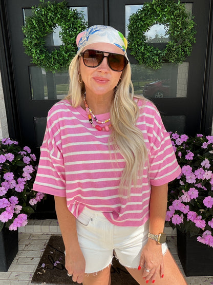 Oversized Stripe Casual Comfy Knit Top