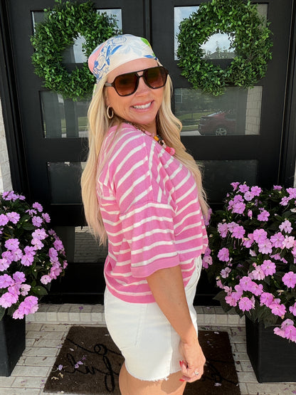 Oversized Stripe Casual Comfy Knit Top