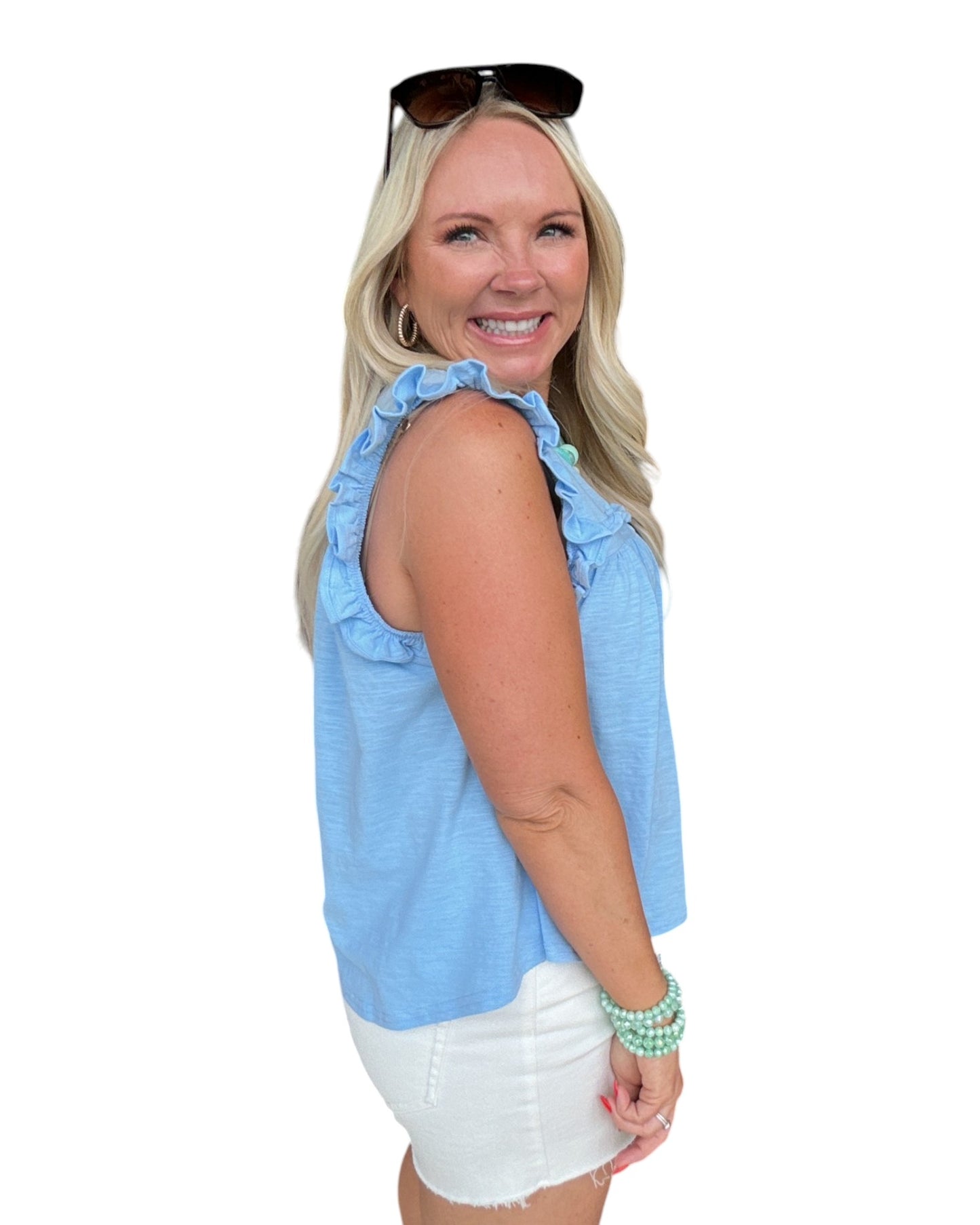 Ruffle Trim Tank